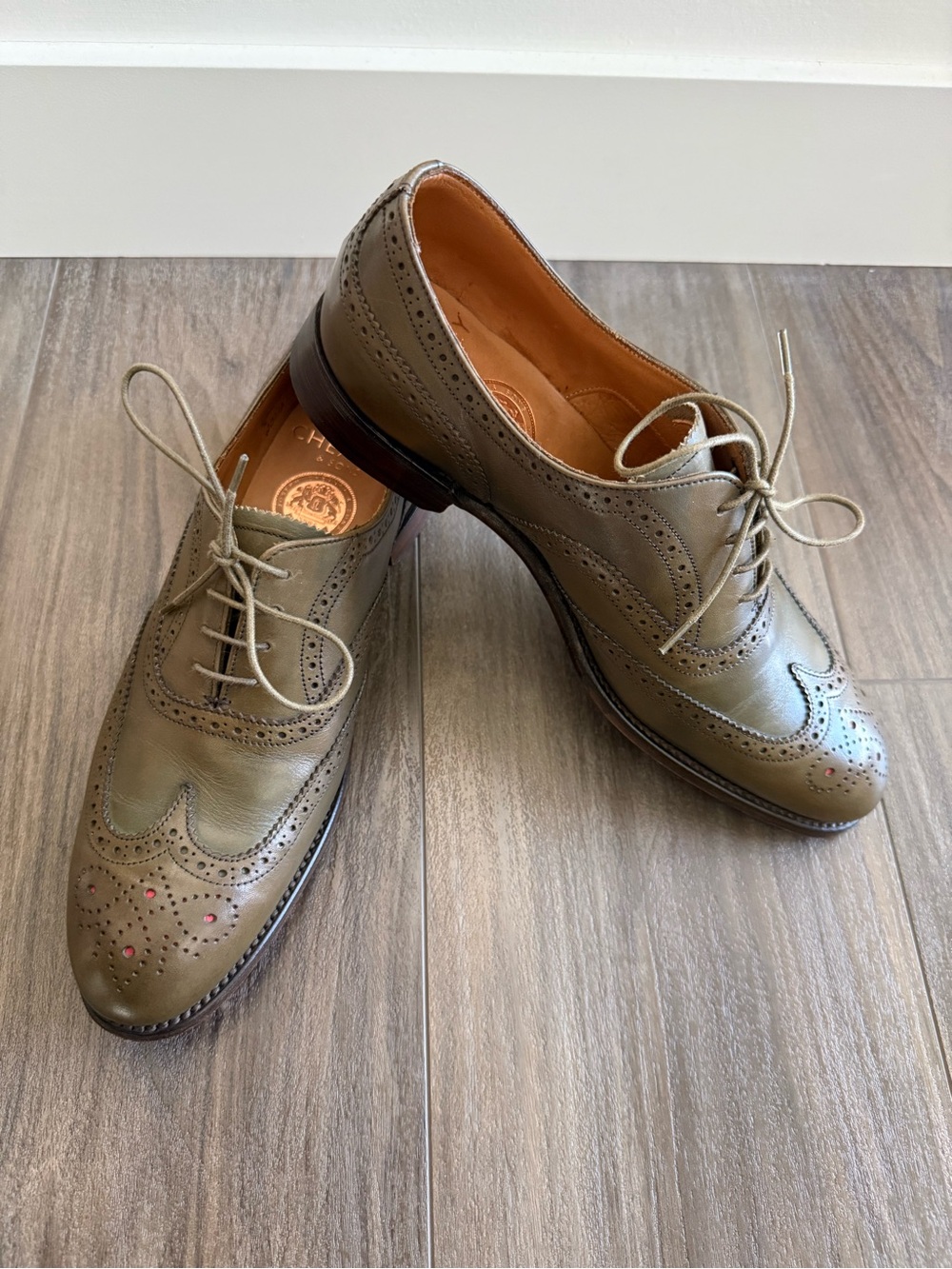 joseph cheaney sons Maisie Wingcap Green Oxford Brogue UK6 D width